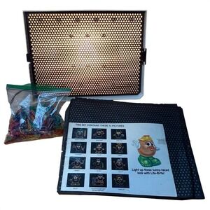 Vintage Lite Brite‎ Magic Screen Set Pegs Picture Templates Lot